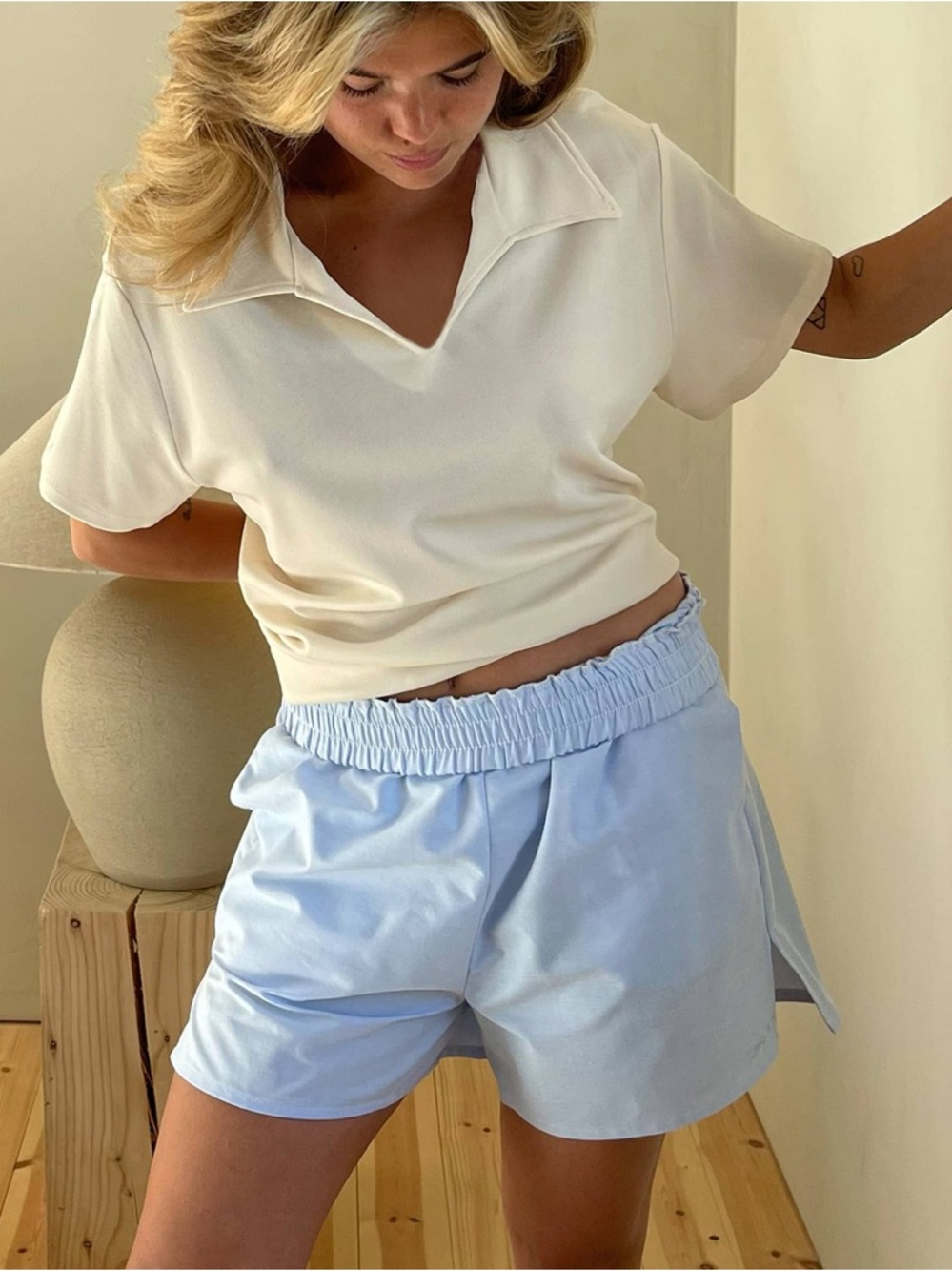 NWT Djerf Avenue Breezy Shorts Blue